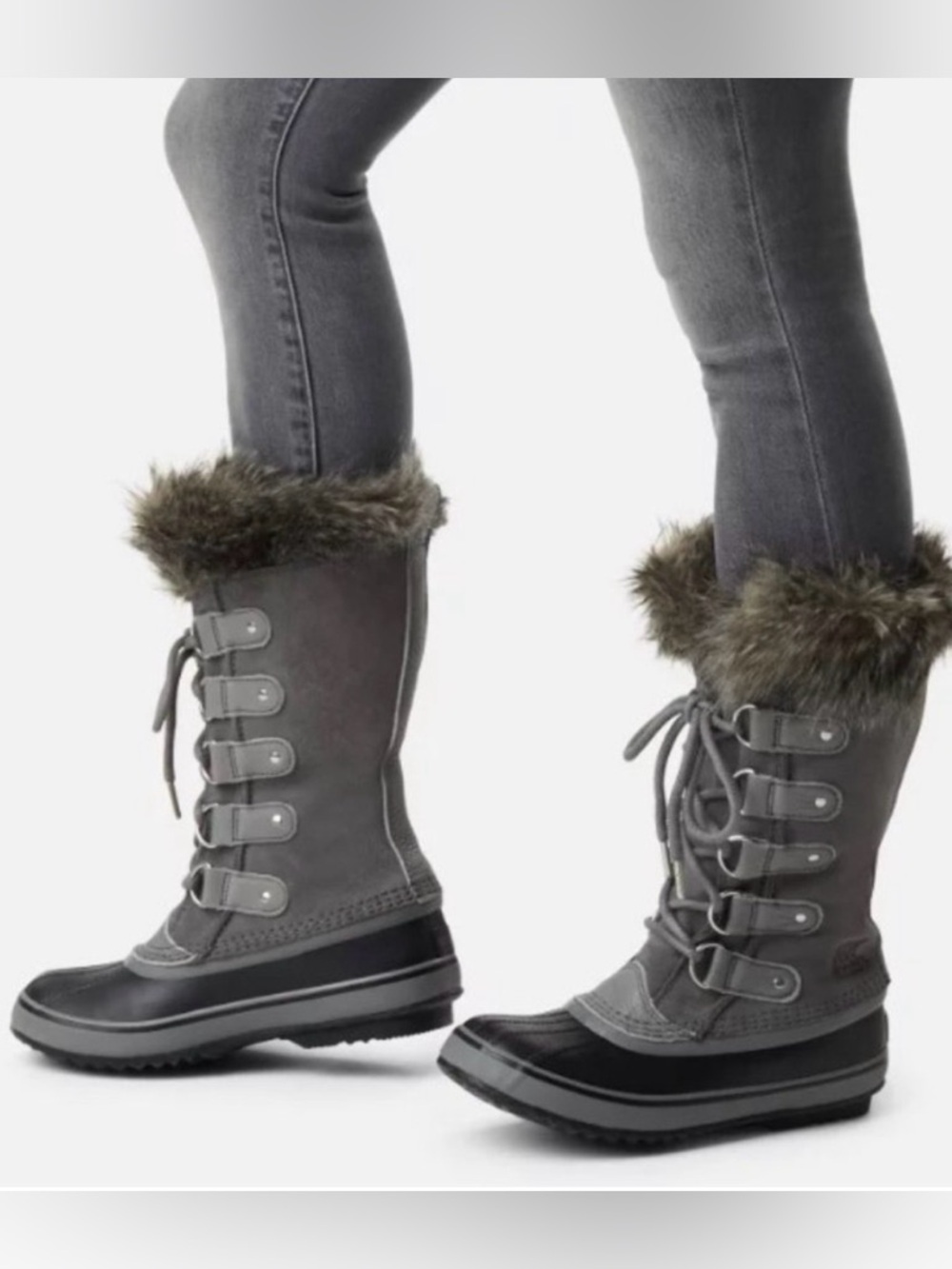 Sorel Joan of Arctic  Brown Faux Fur Winter Boots 7